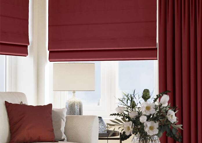 Shima Faux Silk, Wine - Roman Blind - Image 5